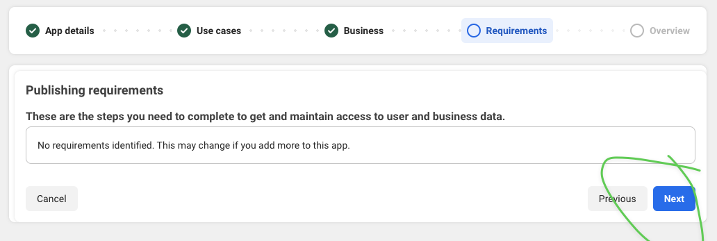 Confirm requirements